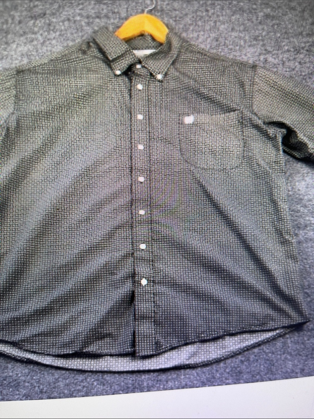 L.L. Bean Men's Dark Gray Micro-Pattern Button-Down Shirt